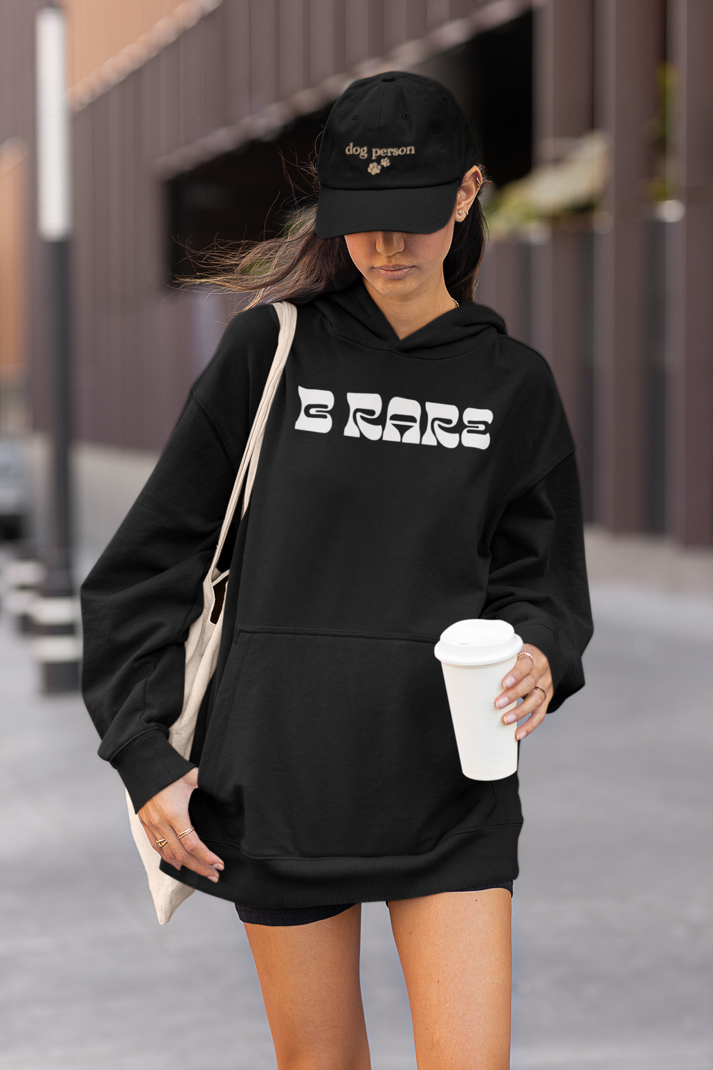 B Rare Black Hoodie