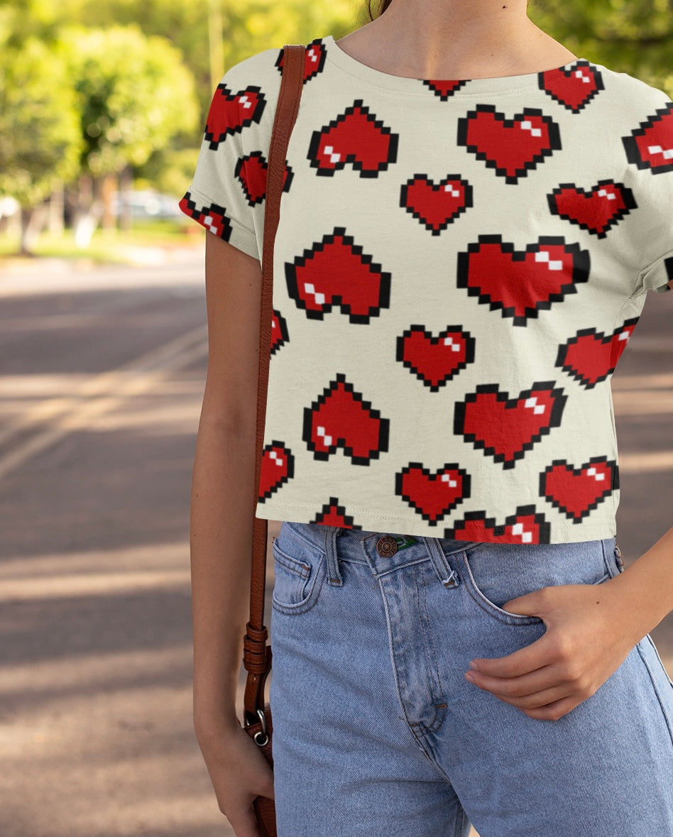 B Rare Pixel Crop Top