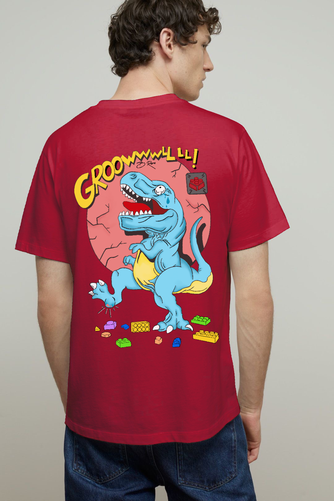 B Rare Dino Oversized Tshirt Back