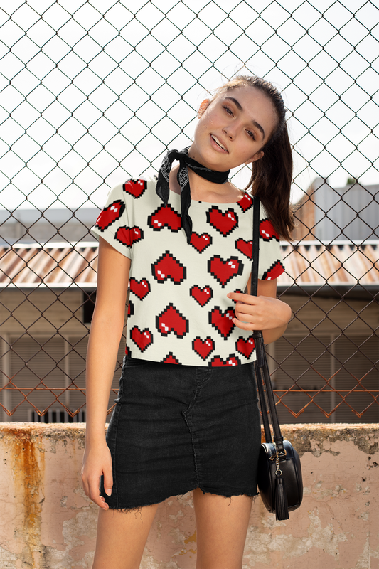 B Rare Pixel Crop Top